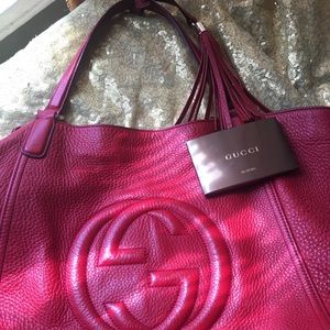 Red Gucci XL Hobo Shoulder Bag